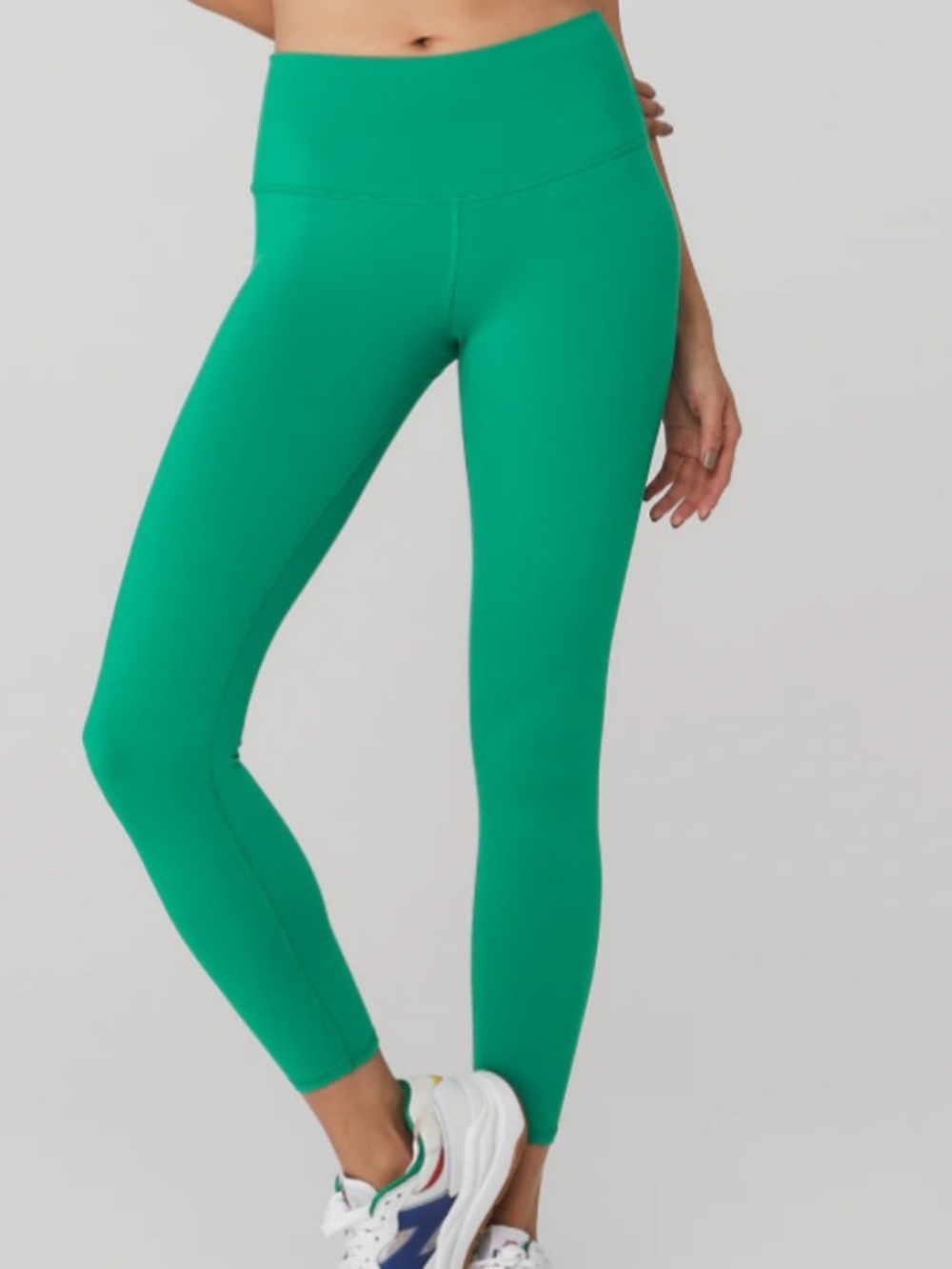 ALO Yoga 7/8 High Waist Airbrush Leggings in Emerald Green